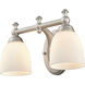 None 2 Light 13.25 inch Satin Nickel Bathroom Vanity Light Wall Light